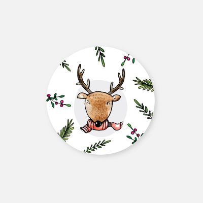 Naklejki firmowe na Boże Narodzenie Mr. Deer