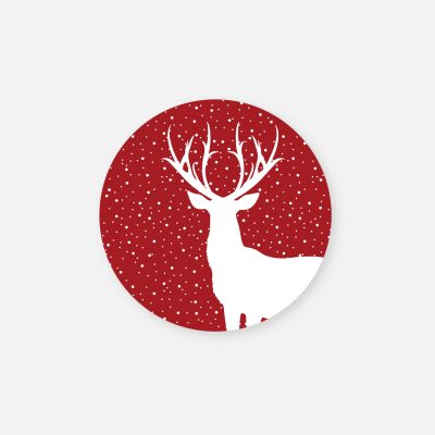 Naklejki na Boże Narodzenie - Red Deer. Naklejki firmowe