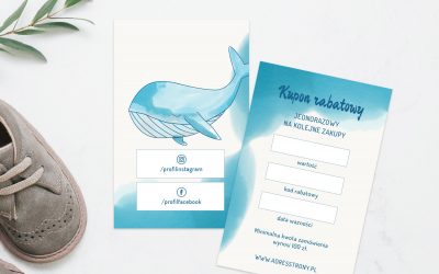 Papeteria firmowa – kolekcja dziecięca „Whale”
