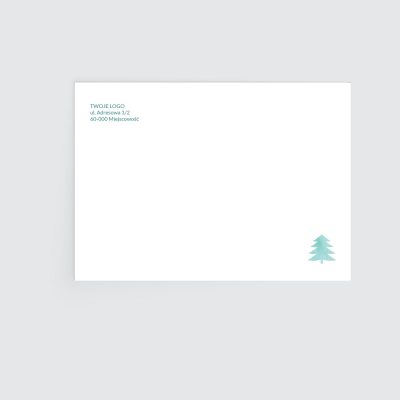 Firmowa świąteczna koperta Merry Trees. Świąteczne koperty firmowe C6