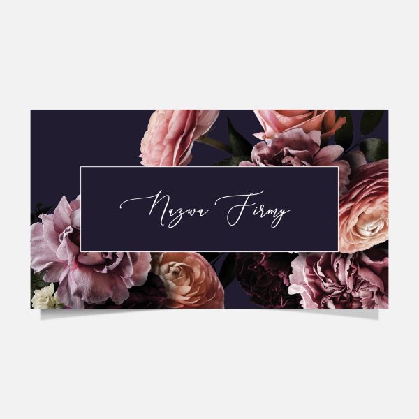 karta stałego klienta Floral- projekt personalizowany i druk dla firm