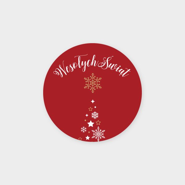 Naklejki na Boże Narodzenie - Snowflakes - Wesołych Świąt. Personalizowane naklejki świąteczne dla firm.